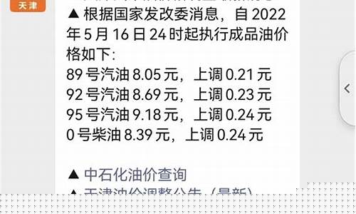 天津现在油价是多少_天津油价今天要上调吗